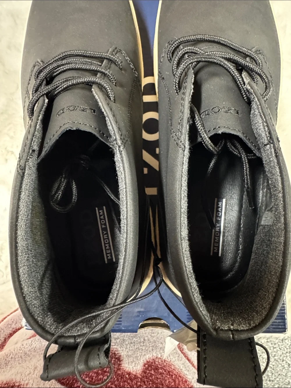 Izod Black Chukka Boots with Cream Sole